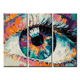 Painting by Numbers Art Piano with WaVIng Flowers 3-Panel